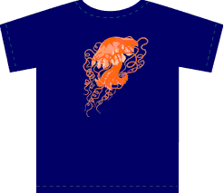 jellofish hemp tshirt illustration